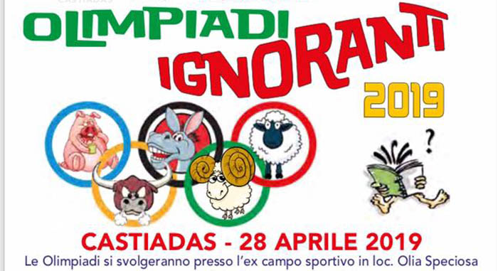 CASTIADAS, Domenica 28 aprile le Olimpiadi Ignoranti ad Olia Speciosa