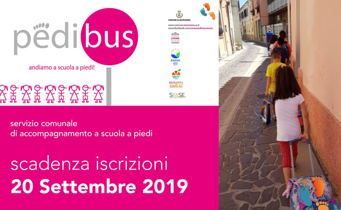 MURAVERA, Servizio Pedibus, domande entro il 20 settembre