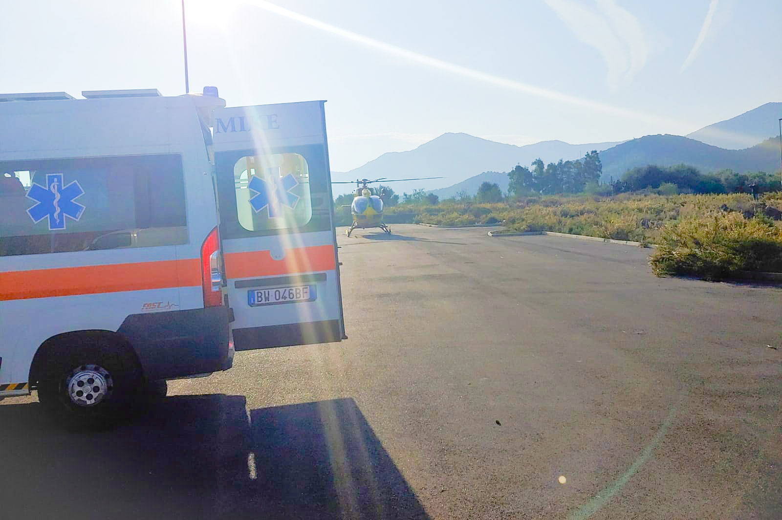 VILLASIMIUS, Uomo colpito da infarto acuto salvato grazie all’équipe medica del 118 e all’elisoccorso