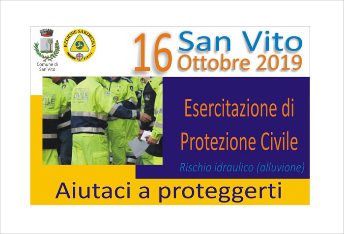 SAN VITO, Il 16 ottobre un’esercitazione di Protezione Civile contro i rischi derivanti dalle alluvioni