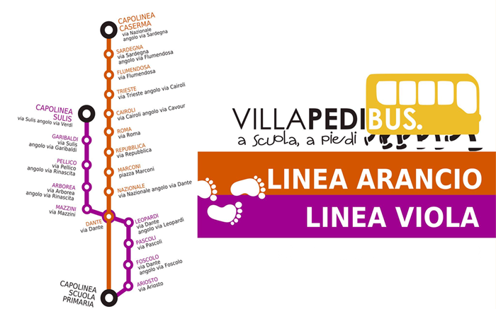 VILLAPUTZU, Riparte da questa mattina il servizio Villa-pedibus per gli alunni delle elementari