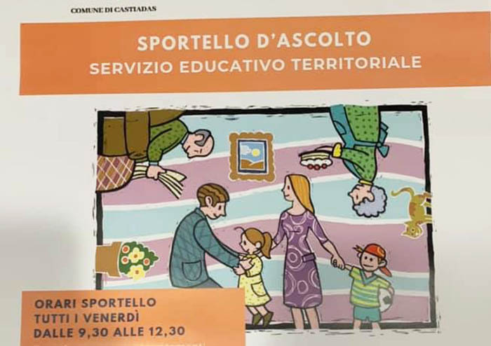 CASTIADAS, Apre lo Sportello d’ascolto Psicopedagogico