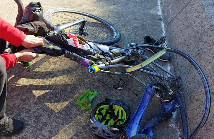 MURAVERA, Ciclista tamponato sulla nuova statale 125 trasportato al Brotzu con l’elisoccorso