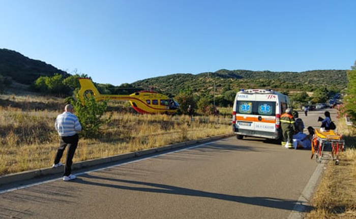 SARRABUS, Incidente sulla strada provinciale 18: una coppia di centauri in ospedale