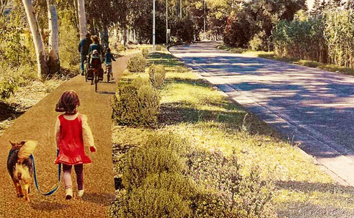 CASTIADAS, Un percorso pedonale con pista ciclabile a San Pietro