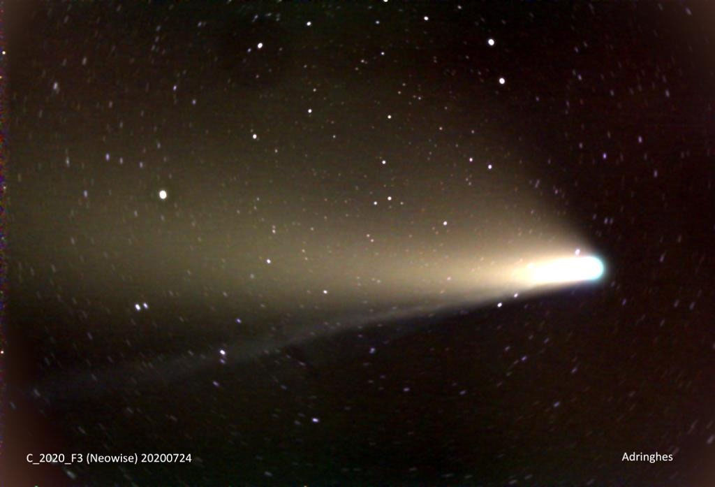 SARRABUS, Le immagini della cometa Neowise che si allontana dalla Terra riprese da un astrofilo locale