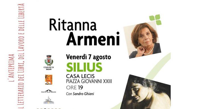 SILIUS, Il 7 agosto incontro con la scrittrice Ritanna Armeni