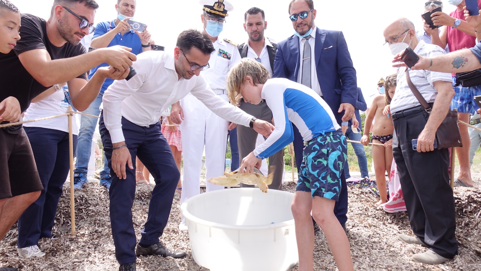 VILLASIMIUS, Liberata tartaruga Caretta Caretta