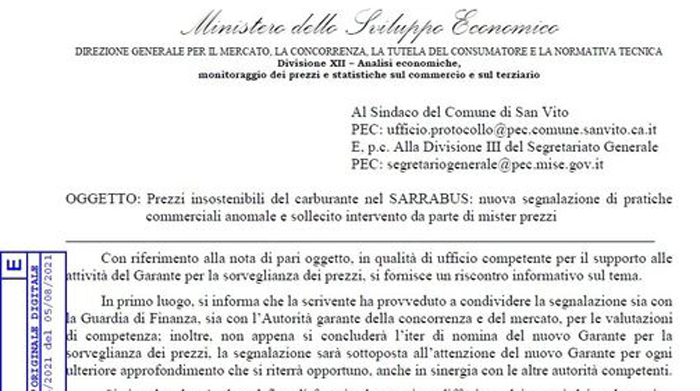 SARRABUS, Caro-carburanti, indagherà la Guardia di Finanza