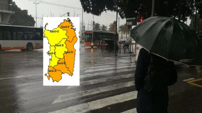 SARRABUS, Maltempo sulla zona, scatta l’allerta meteo arancione
