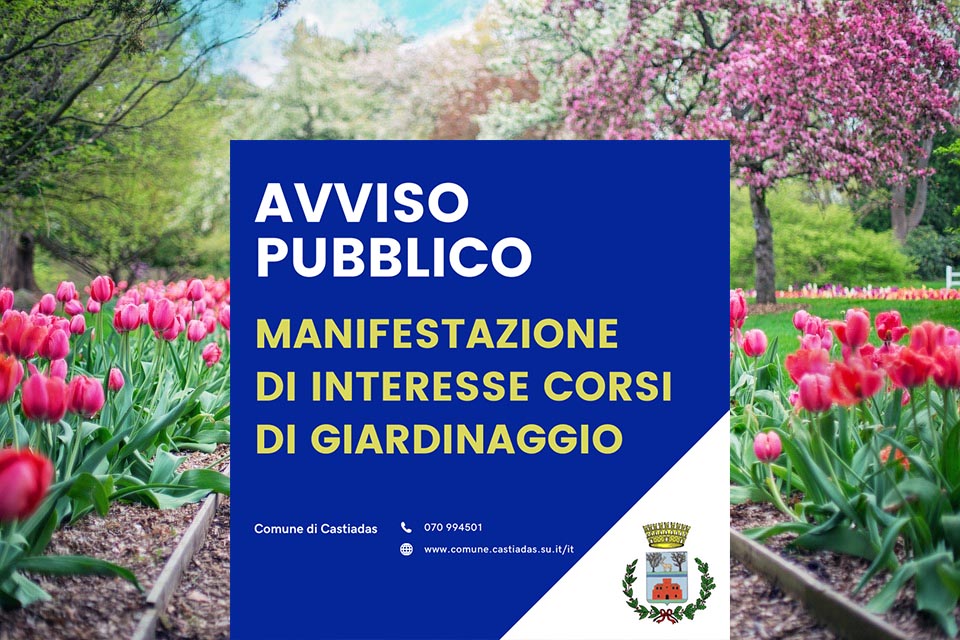 CASTIADAS, Aperte le domande per i corsi di giardinaggio per residenti