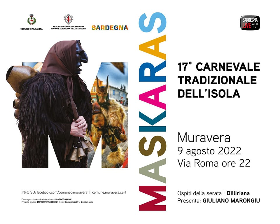 MURAVERA, Il 9 agosto torna Maskaras, il Carnevale tradizionale della Sardegna