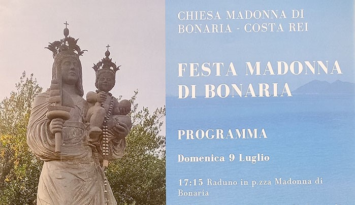 COSTA REI, Domenica 9 luglio la festa per la Madonna di Bonaria