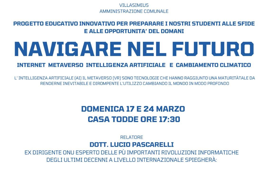 VILLASIMIUS, Ciclo di incontri sull’intelligenza artificiale e il metaverso