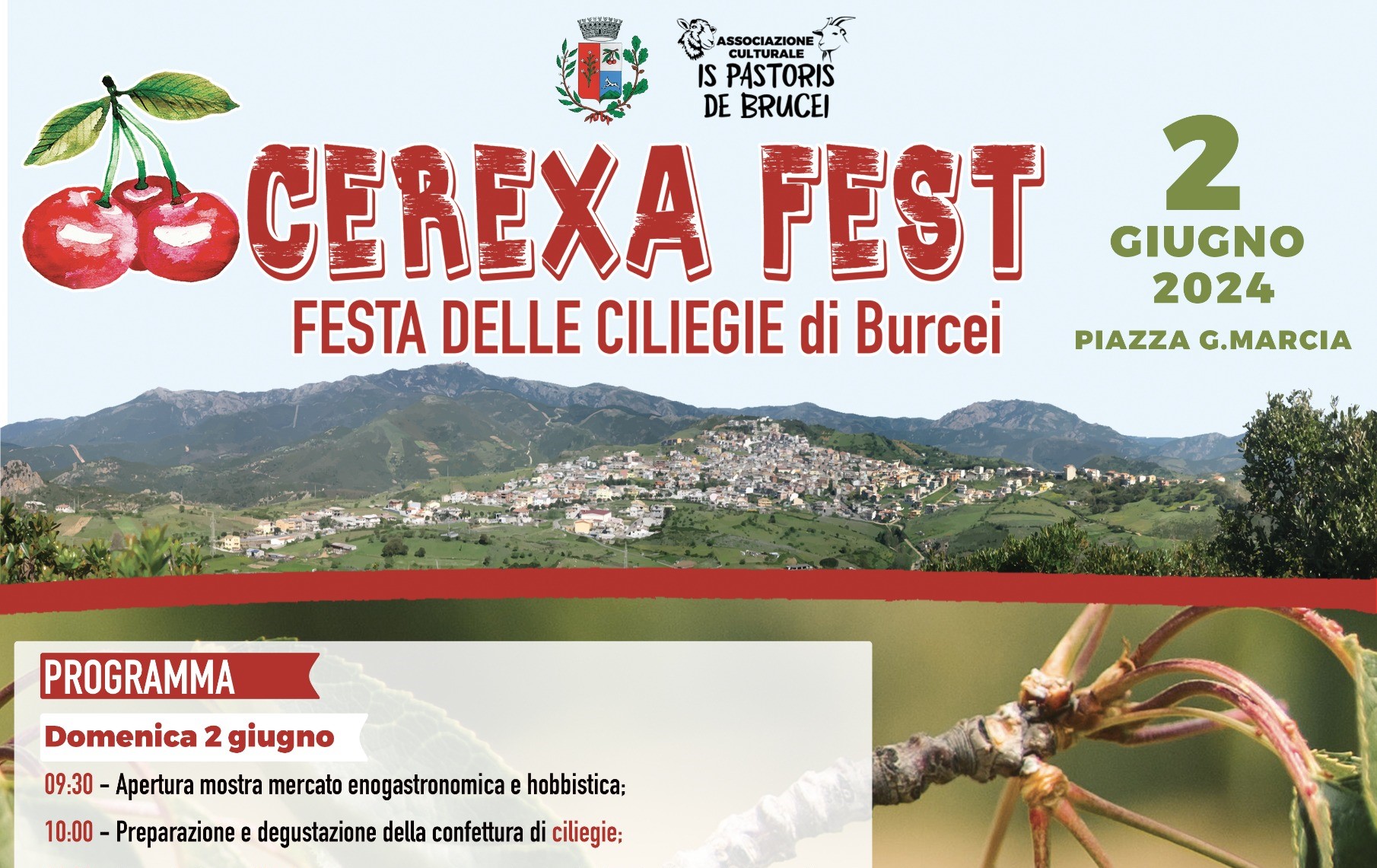 BURCEI, Il paese in festa per le ciliegie