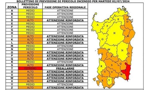 SARRABUS, Domani, 2 luglio, codice rosso per pericolo incendi. L’appello dei barracelli di Muravera: “Prestate attenzione”