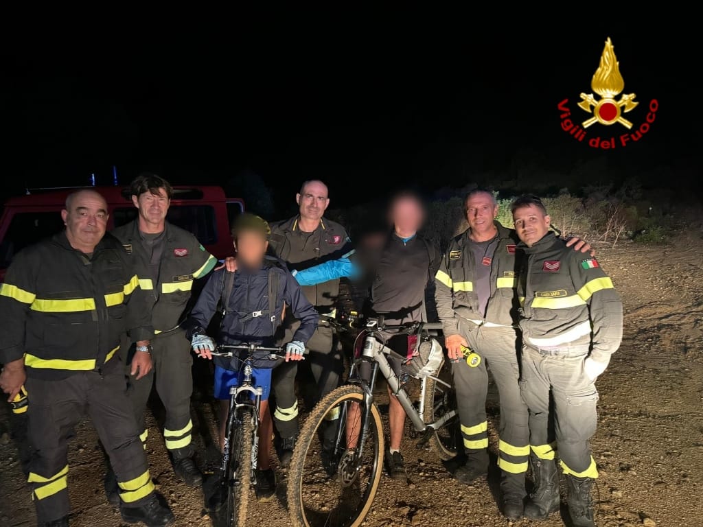 CASTIADAS, Avevano perso l’orientamento in una zona impervia, due ciclisti salvati dai Vigili del fuoco