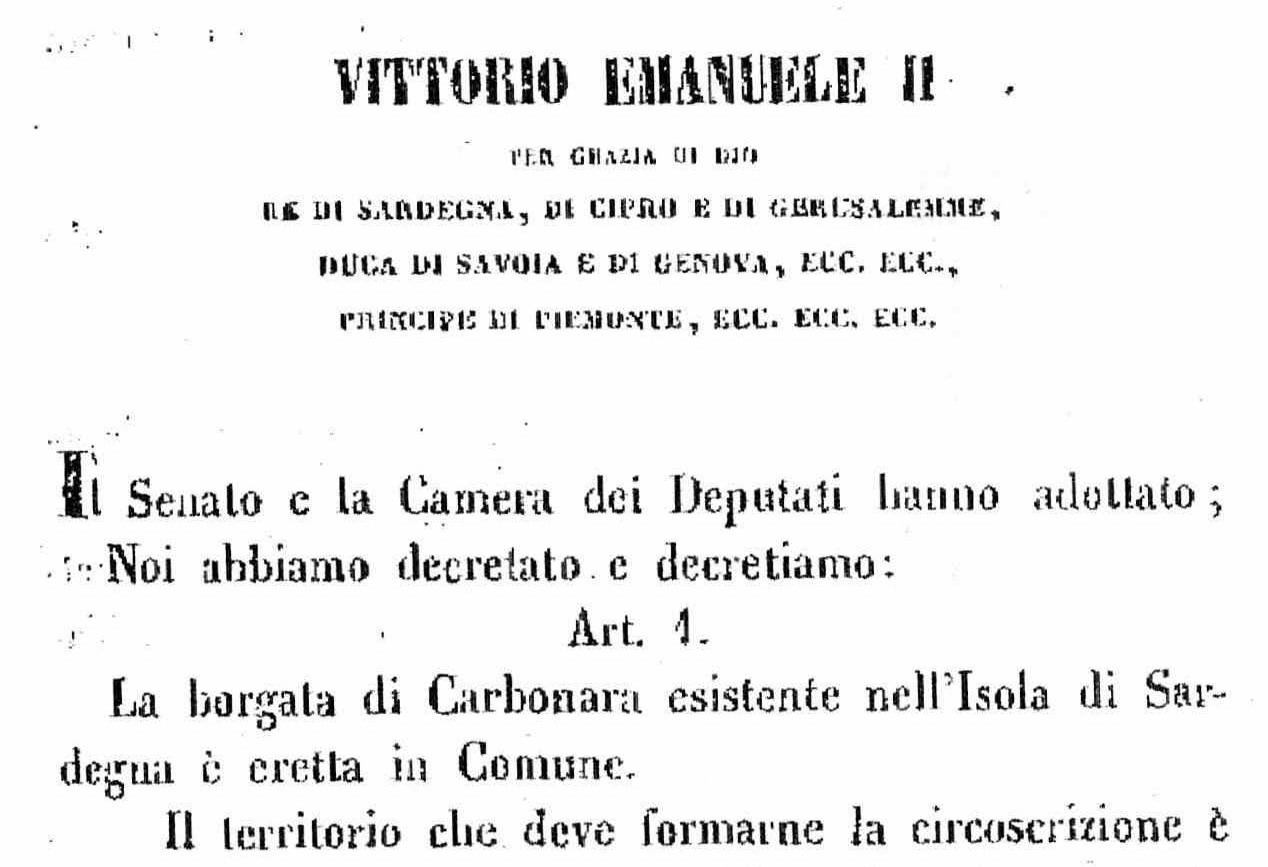 VILLASIMIUS, 172 anni fa nasceva il Comune: da Carbonara a nuova identità