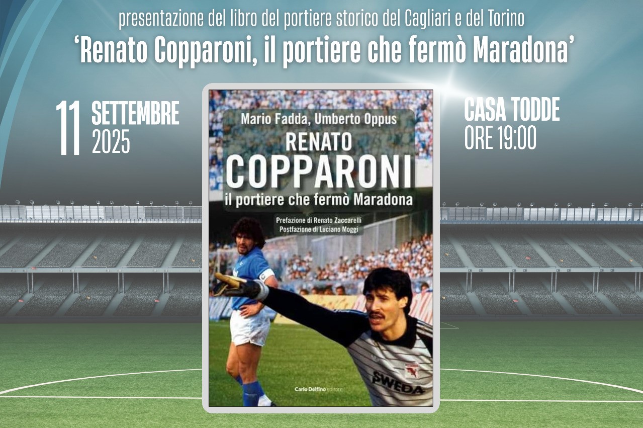 VILLASIMIUS, Presentazione del libro su Renato Copparoni: “Il portiere che fermò Maradona”
