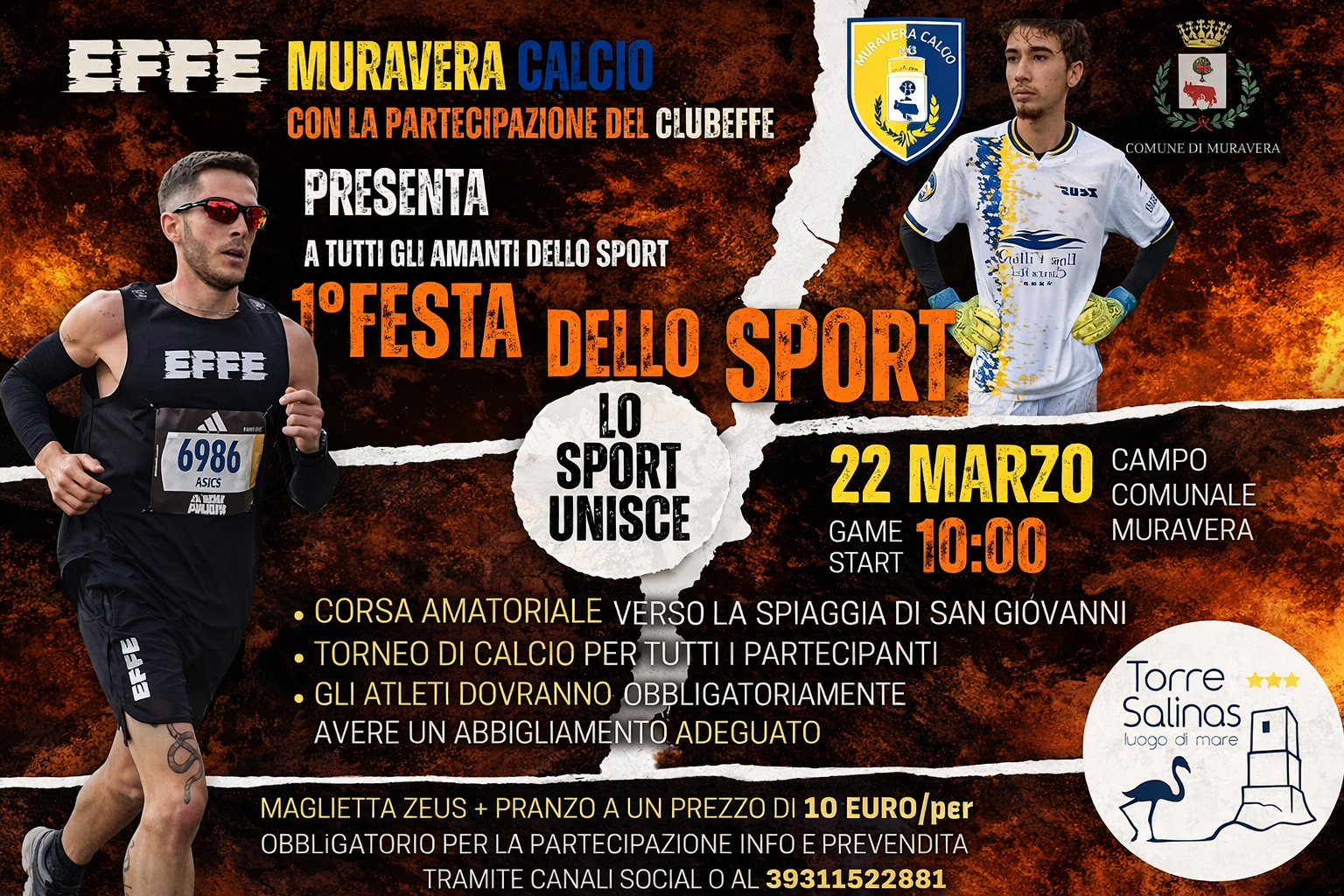 MURAVERA, Il 22 marzo la prima Festa dello Sport fra mare e campo sportivo