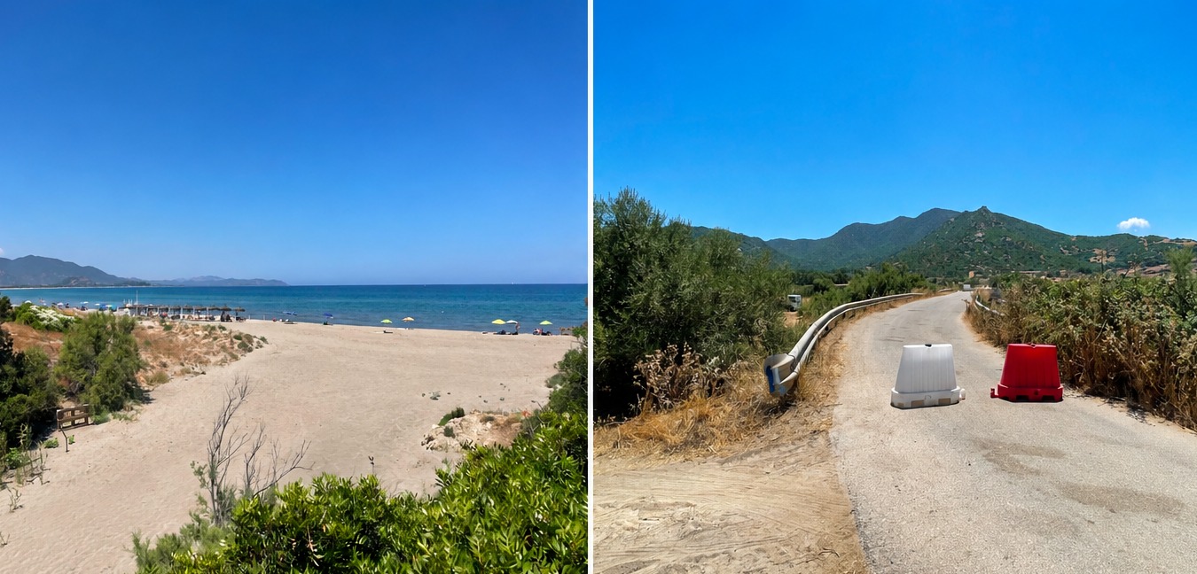 MURAVERA, Ponte di Feraxi ancora chiuso: spiaggia vuota e stagione a rischio