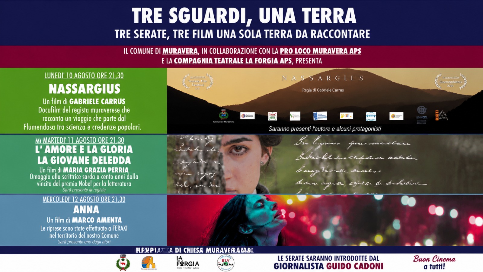 MURAVERA, Tre serate di cinema d’autore tra Flumendosa, Grazia Deledda e ambiente