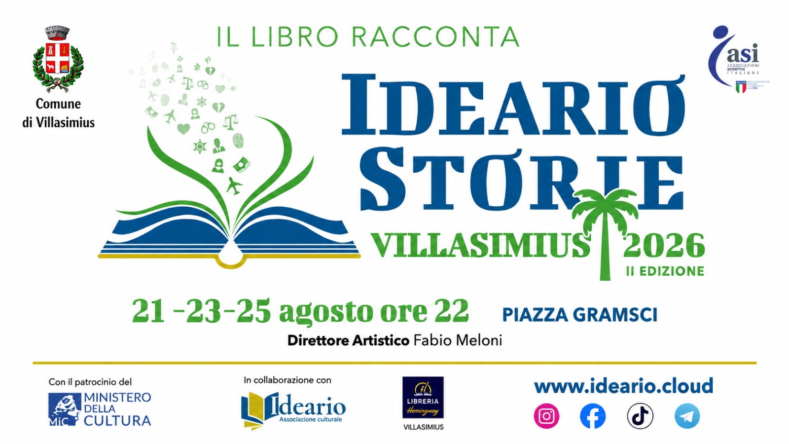 VILLASIMIUS, Torna Ideario Storie, 3 serate dedicate ai libri in piazza Gramsci