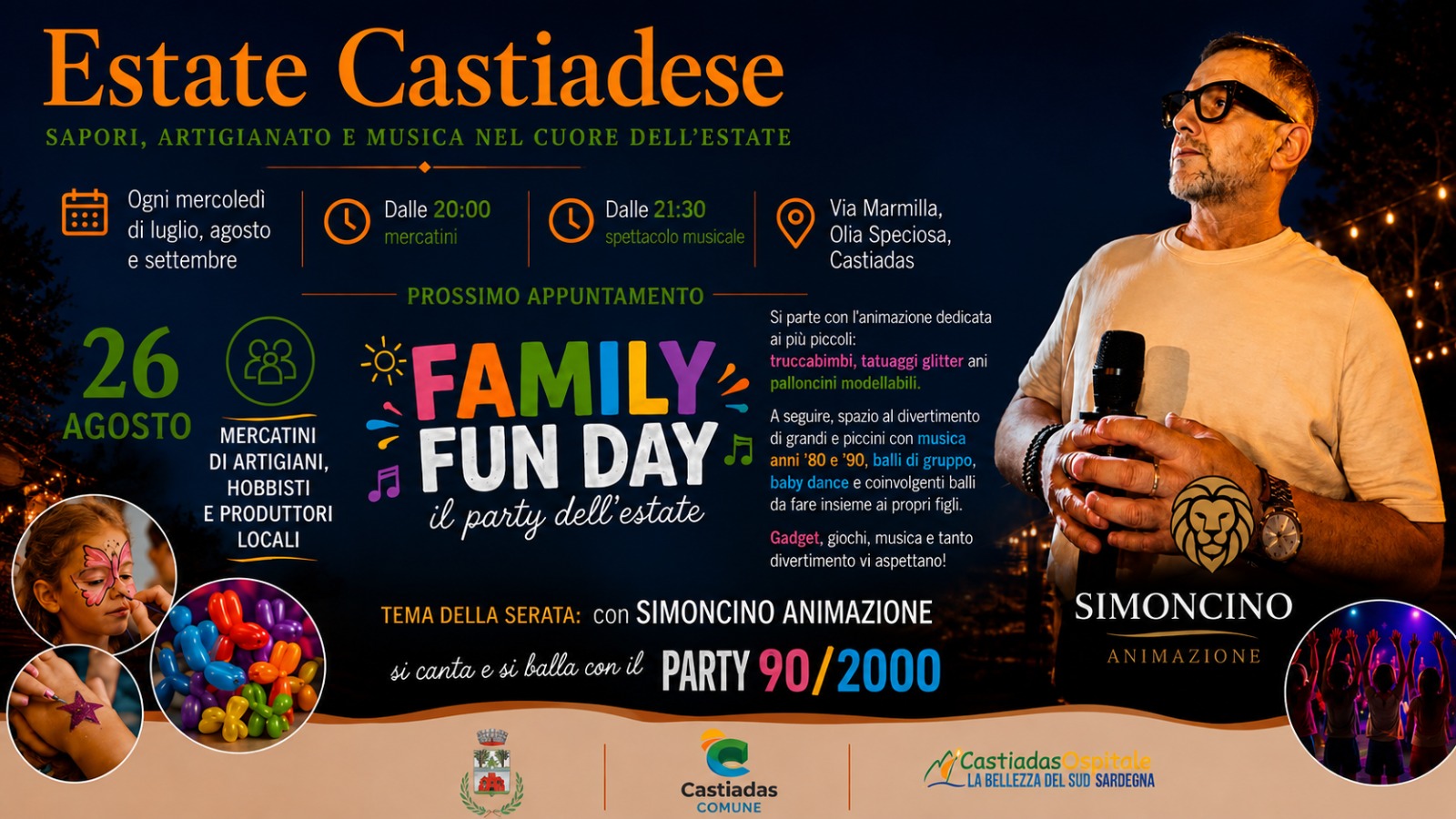 CASTIADAS, Il 26 agosto a Olia Speciosa mercatini e Family Fun Day