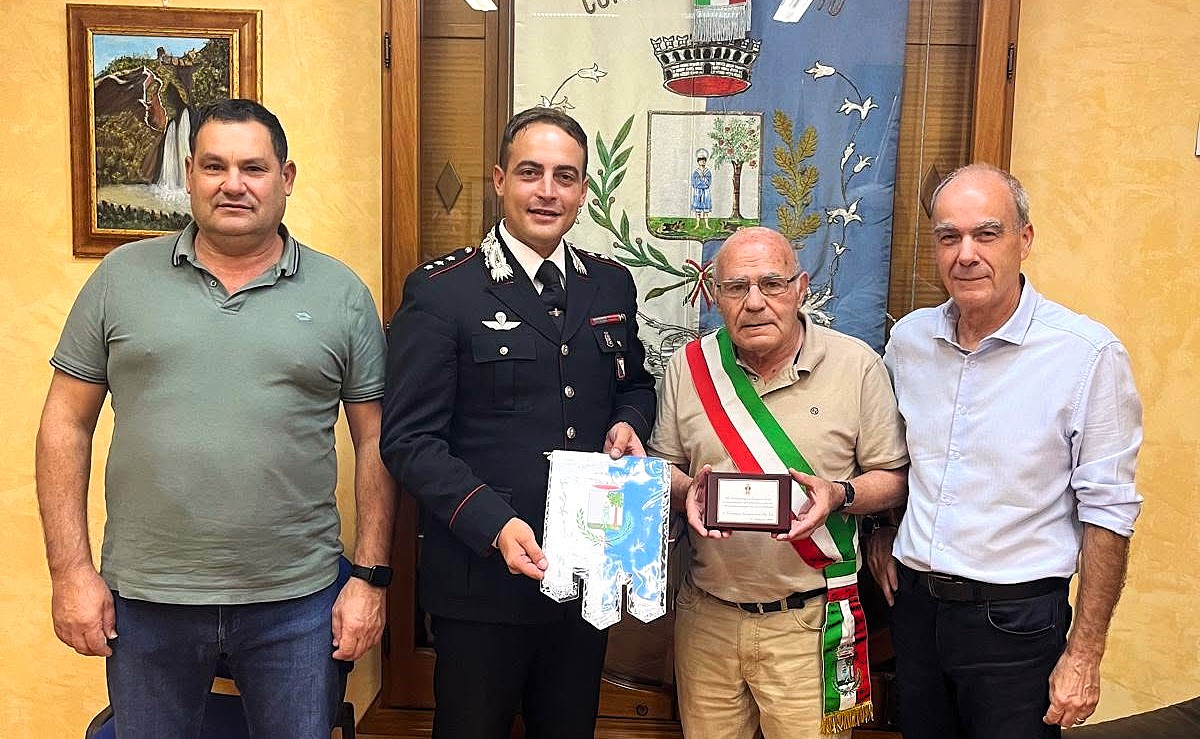 SAN VITO, Carabinieri: saluto in Comune al capitano Striano prima del trasferimento
