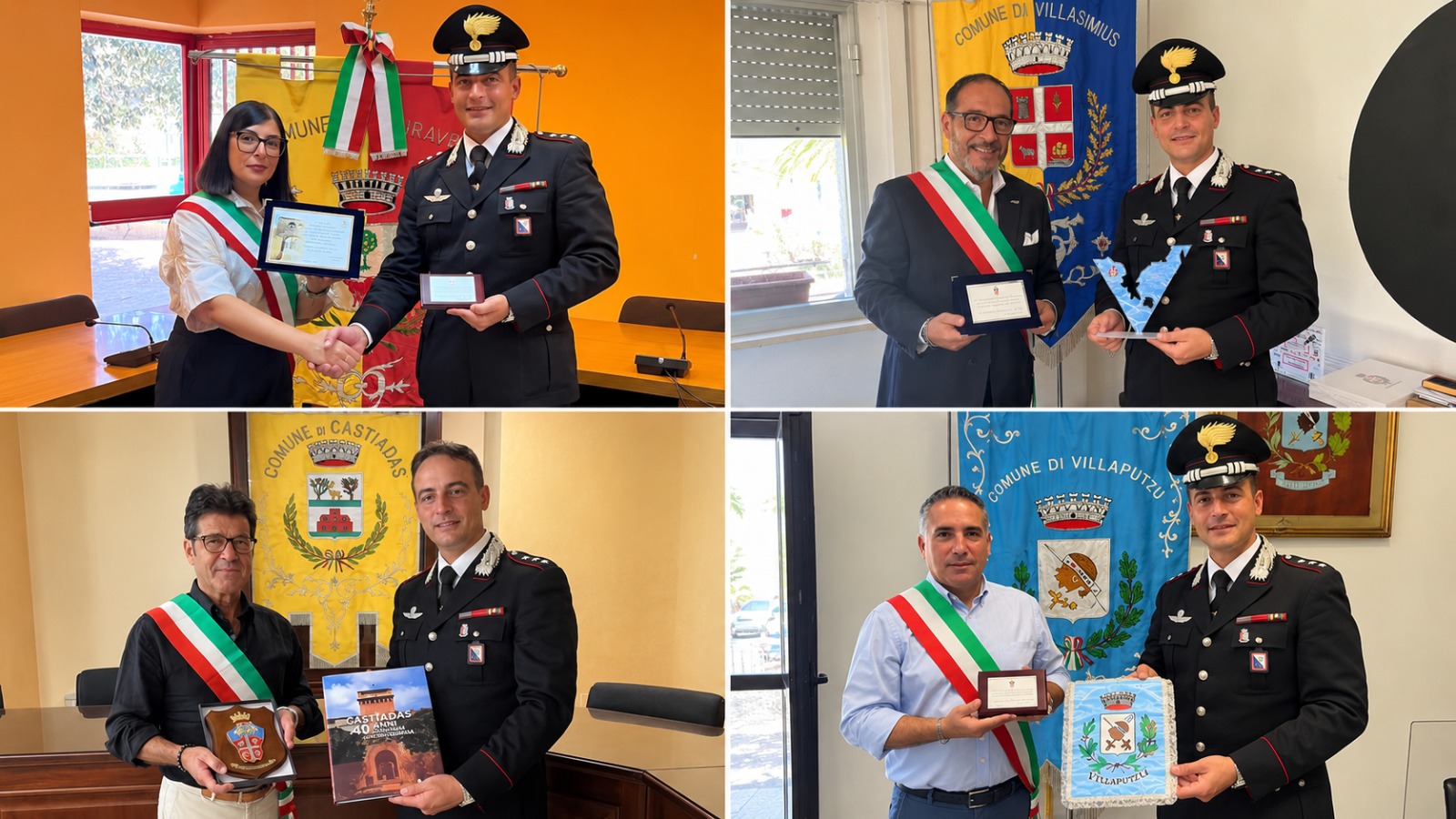 SARRABUS, Carabinieri: i sindaci di Castiadas, Muravera, Villaputzu e Villasimius salutano il capitano Striano