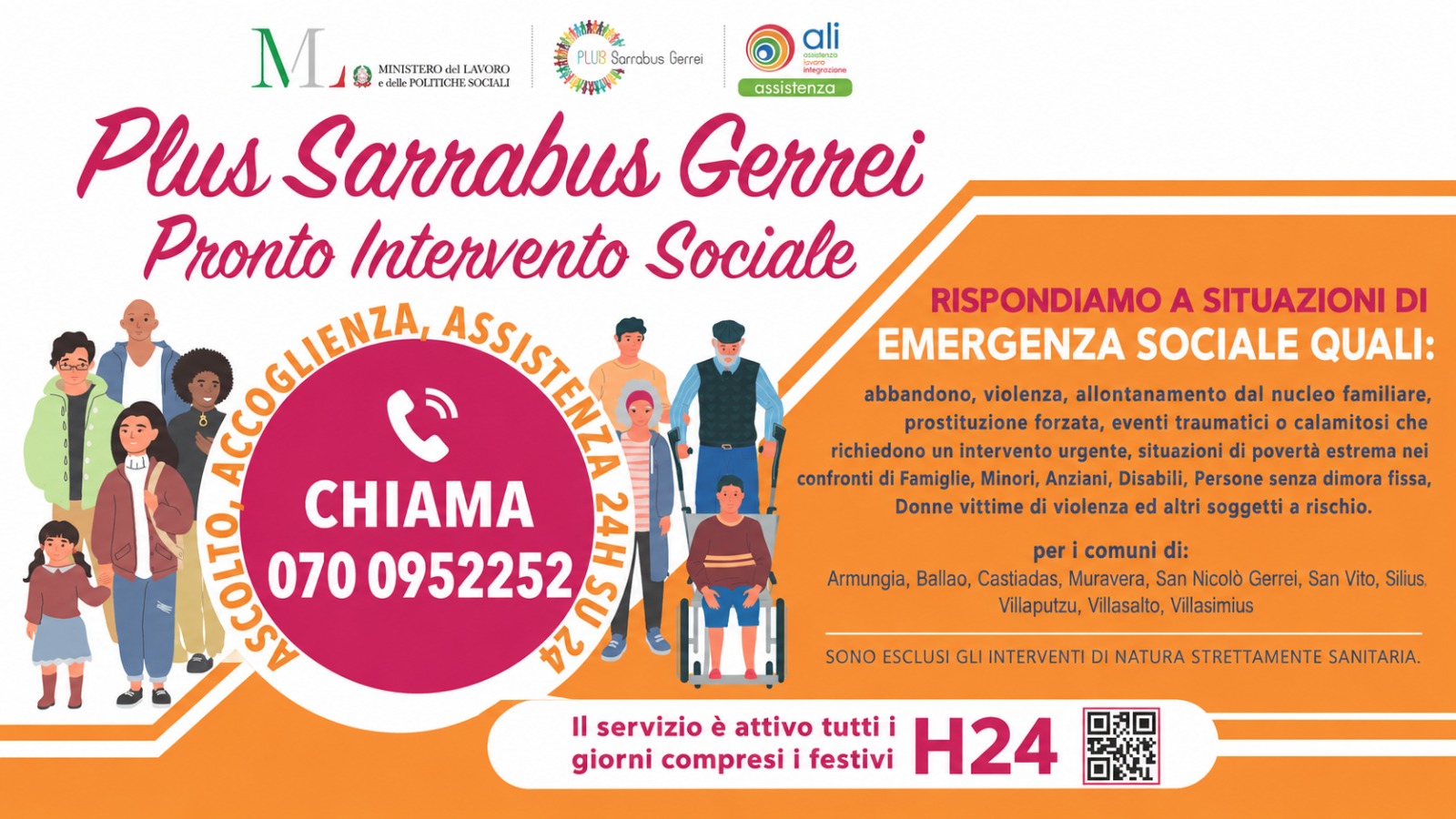 SARRABUS-GERREI, Violenza e povertà, un numero per chiedere aiuto giorno e notte